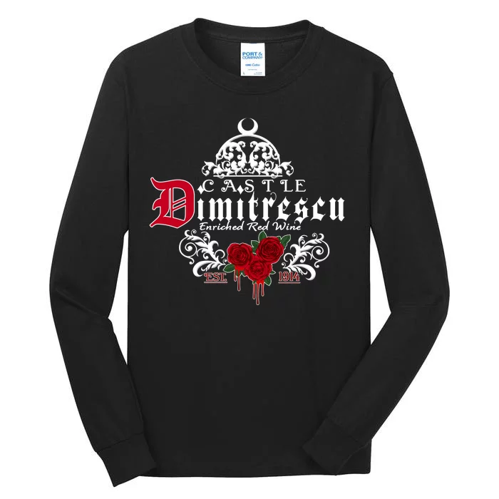 Castle Dimitrescu Village Wine Est 1914 Tall Long Sleeve T-Shirt