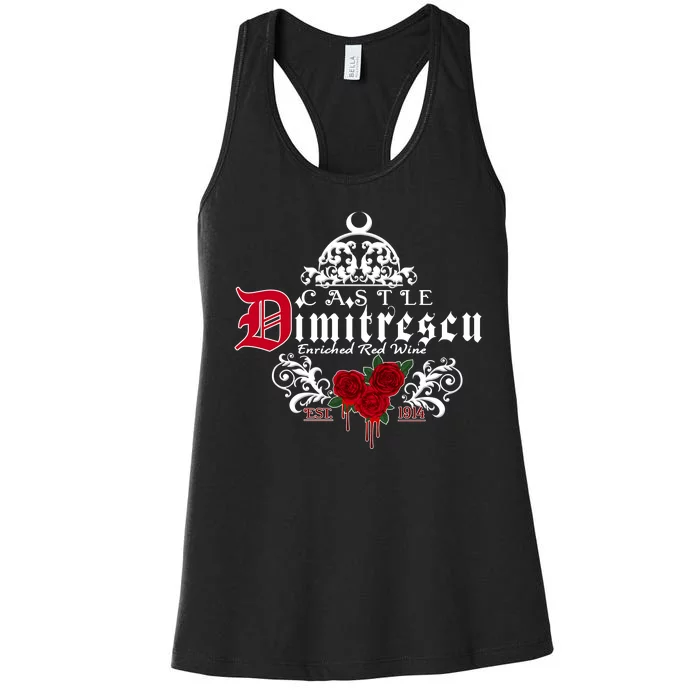 Castle Dimitrescu Village Wine Est 1914 Women's Racerback Tank