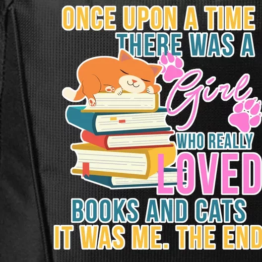 Cat And Books Girl City Backpack