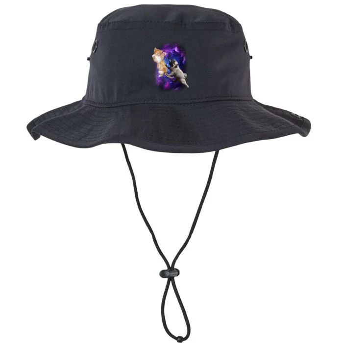 Cat And Pug In Space Legacy Cool Fit Booney Bucket Hat