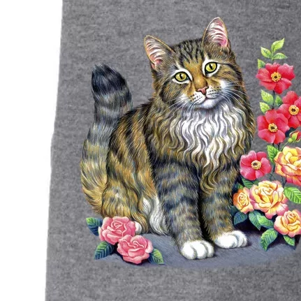 Cat and Roses Doggie 3-End Fleece Hoodie