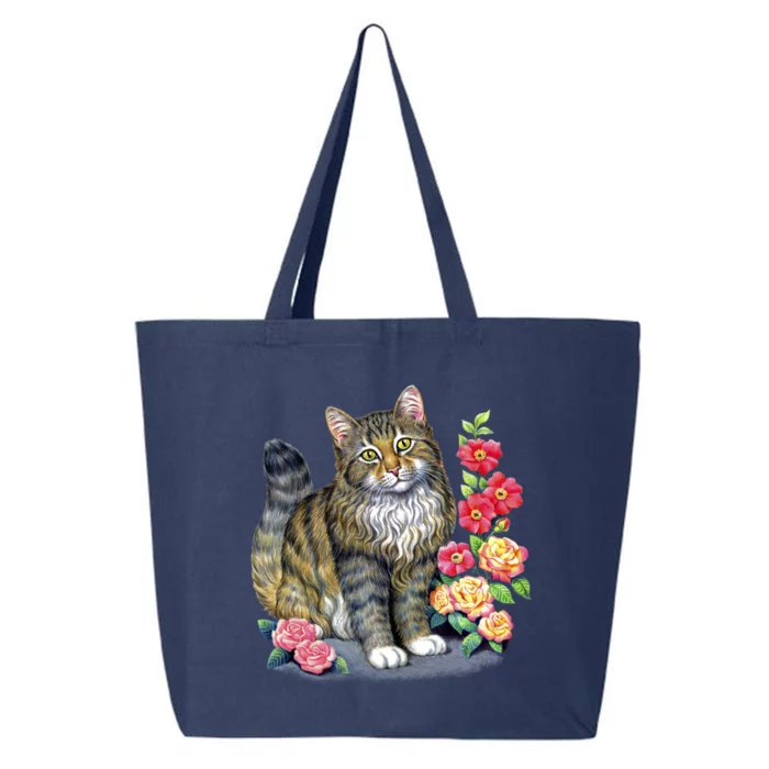 Cat and Roses 25L Jumbo Tote