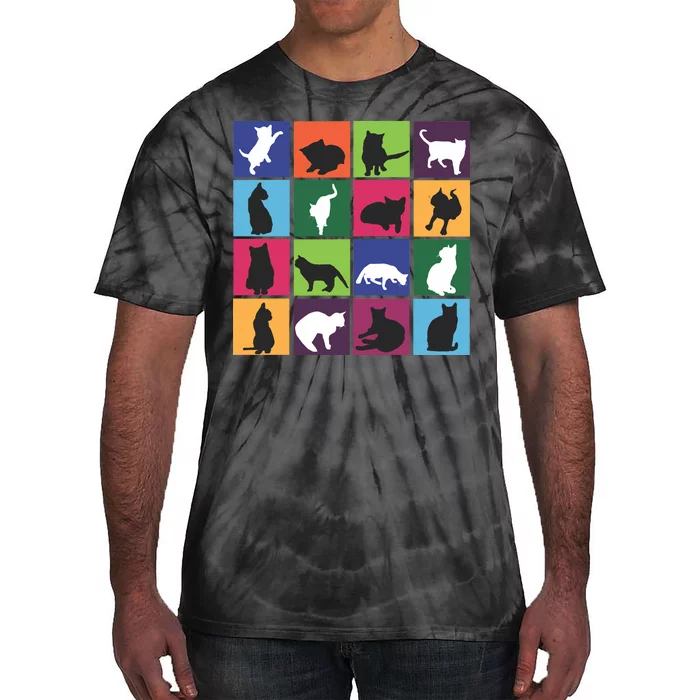 Cat Blocks Tie-Dye T-Shirt