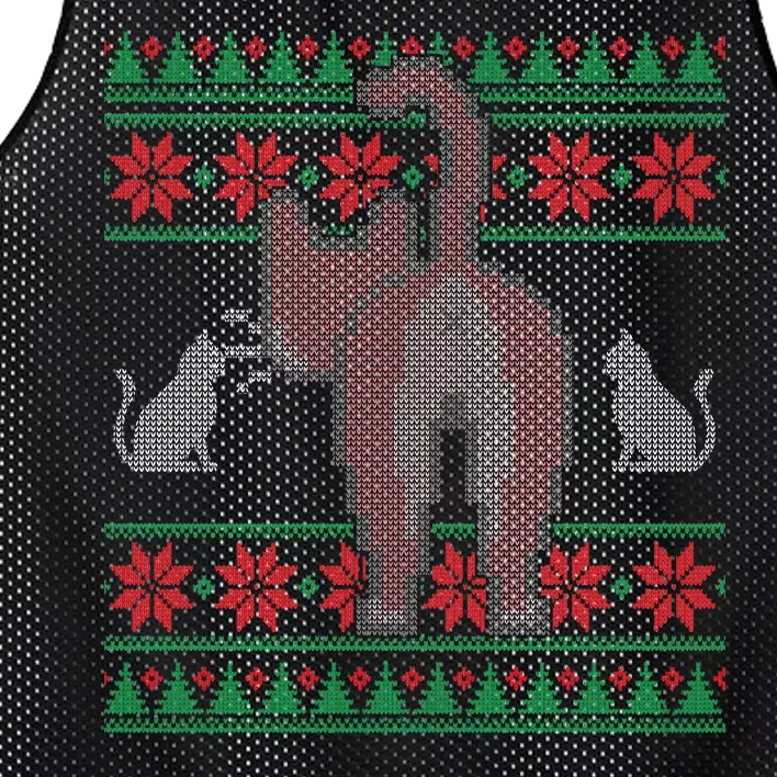 Cat Butt Ugly Christmas Sweater Design Mesh Reversible Basketball Jersey Tank