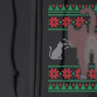 Cat Butt Ugly Christmas Sweater Design Full Zip Hoodie