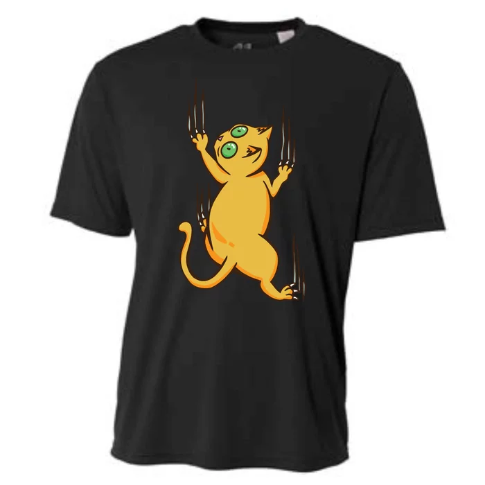 Cat Climbing Cooling Performance Crew T-Shirt