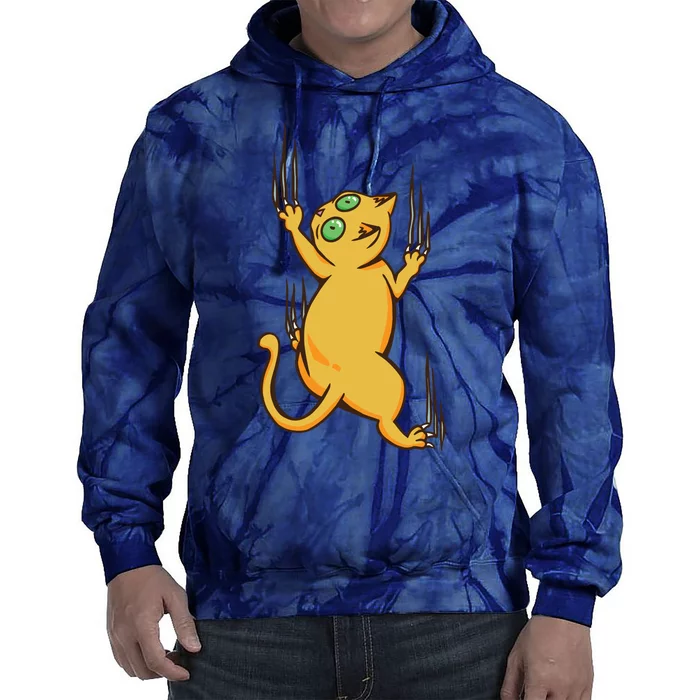 Cat Climbing Tie Dye Hoodie