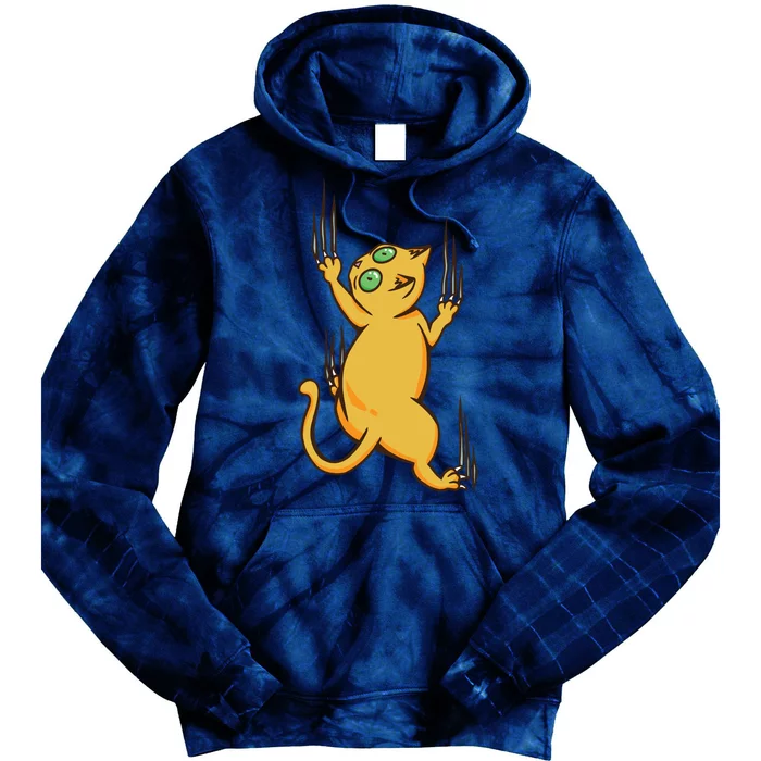 Cat Climbing Tie Dye Hoodie