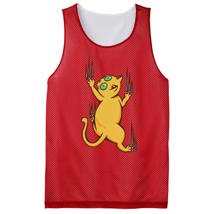 Cat Climbing Mesh Reversible Basketball Jersey Tank