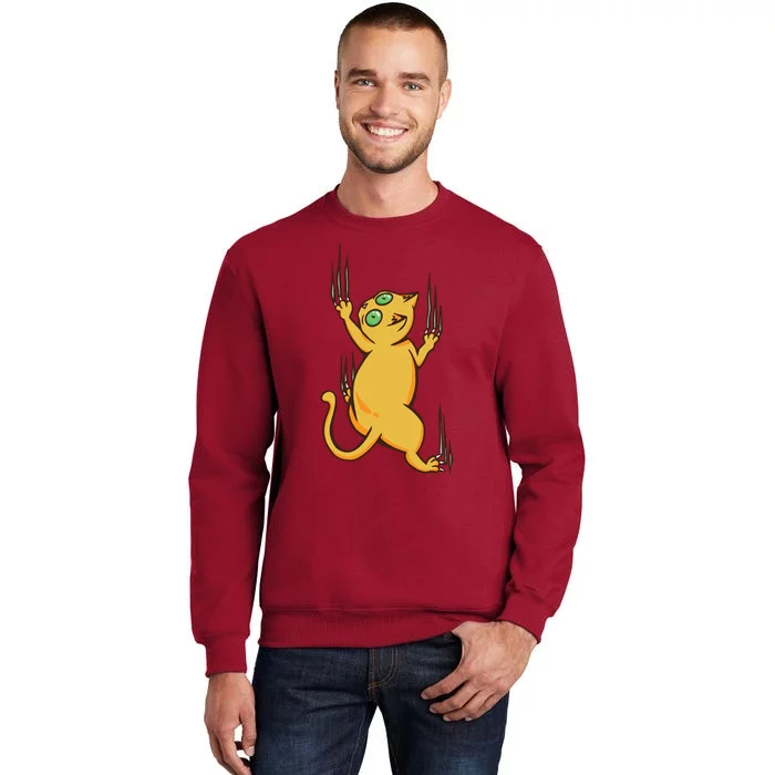 Cat Climbing Tall Sweatshirt