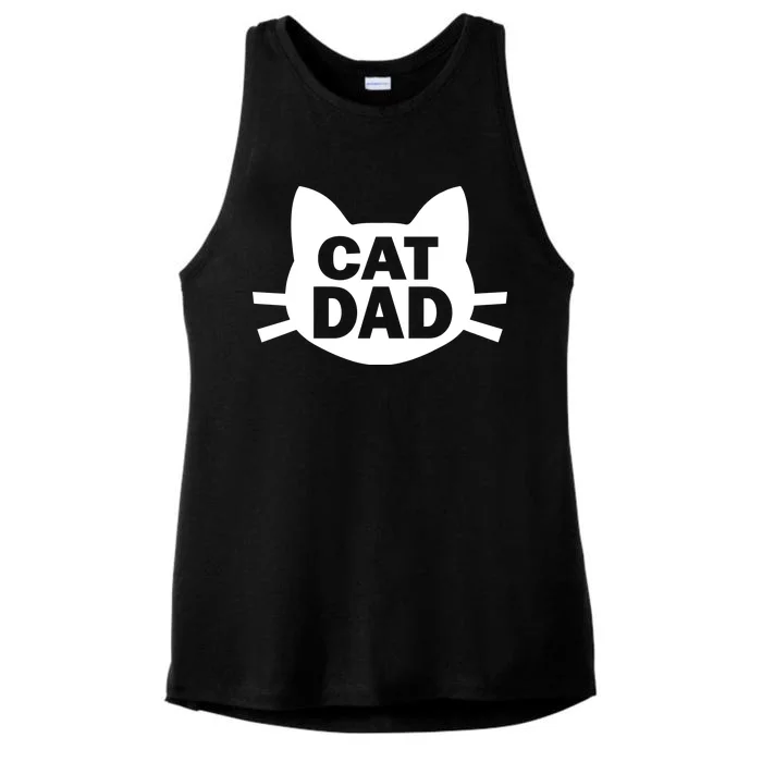 Cat Dad Ladies Tri-Blend Wicking Tank