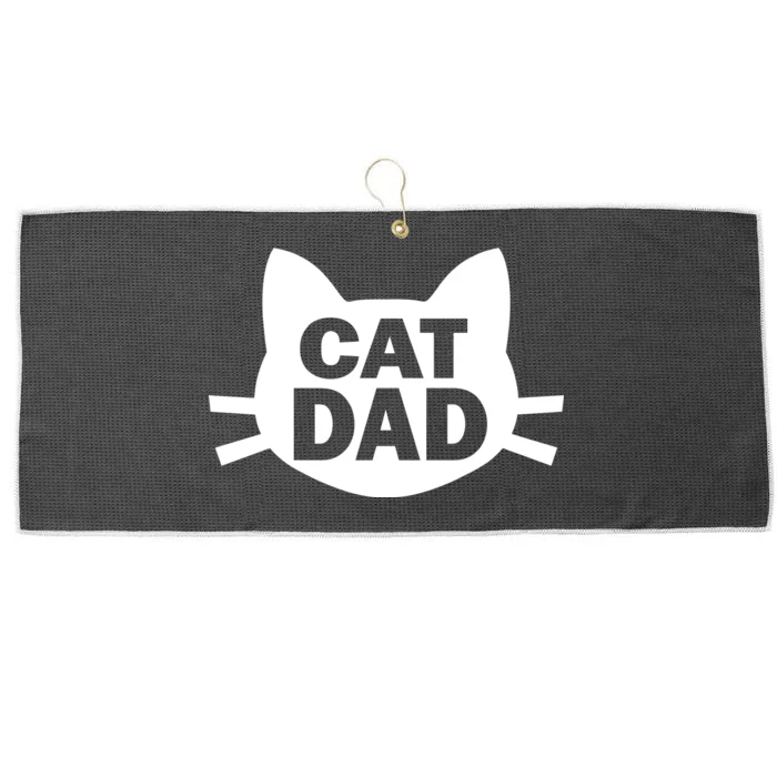 Cat Dad Large Microfiber Waffle Golf Towel