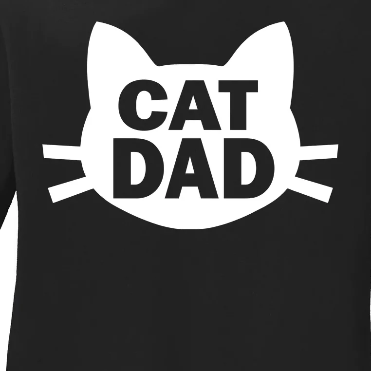 Cat Dad Ladies Long Sleeve Shirt