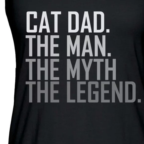 Cat Dad The Man Myth Legend Ladies Essential Flowy Tank