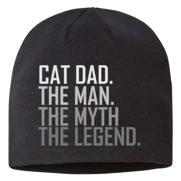 Cat Dad The Man Myth Legend 8 1/2in Sustainable Knit Beanie