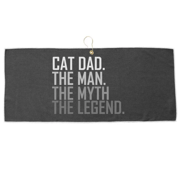 Cat Dad The Man Myth Legend Large Microfiber Waffle Golf Towel