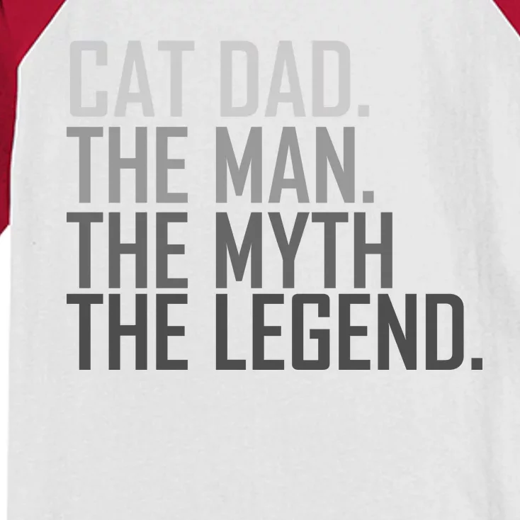 Cat Dad The Man Myth Legend Kids Colorblock Raglan Jersey