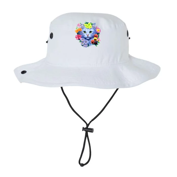 Cat Face With Flowers Legacy Cool Fit Booney Bucket Hat