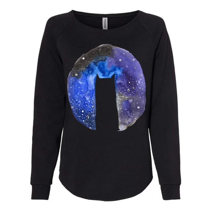 Cat Galaxy Womens California Wash Sweatshirt