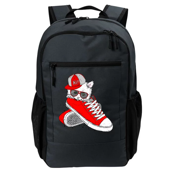 Cat In Red Sneakers Daily Commute Backpack