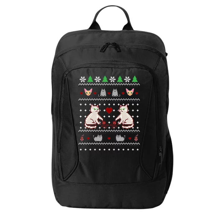 Cat Lover Ugly Christmas City Backpack