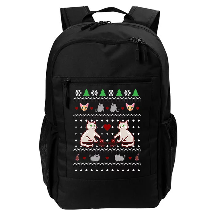 Cat Lover Ugly Christmas Daily Commute Backpack