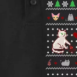 Cat Lover Ugly Christmas Dry Zone Grid Performance Polo