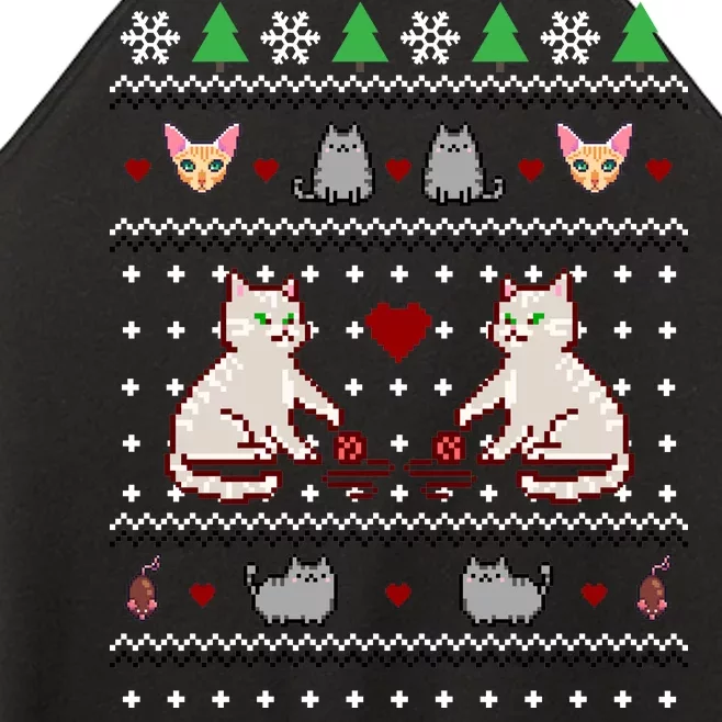 Cat Lover Ugly Christmas Women’s Perfect Tri Rocker Tank