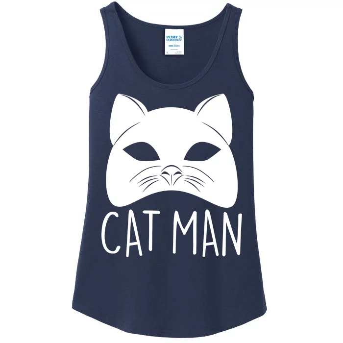 Cat Man Superhero Mask Cat Lover Fan Ladies Essential Tank