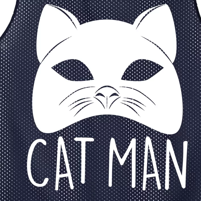 Cat Man Superhero Mask Cat Lover Fan Mesh Reversible Basketball Jersey Tank