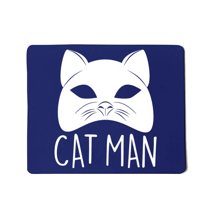 Cat Man Superhero Mask Cat Lover Fan Mousepad