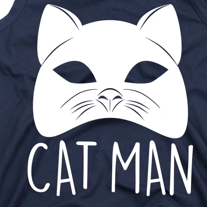 Cat Man Superhero Mask Cat Lover Fan Tank Top