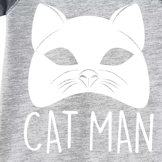 Cat Man Superhero Mask Cat Lover Fan Infant Baby Jersey Bodysuit