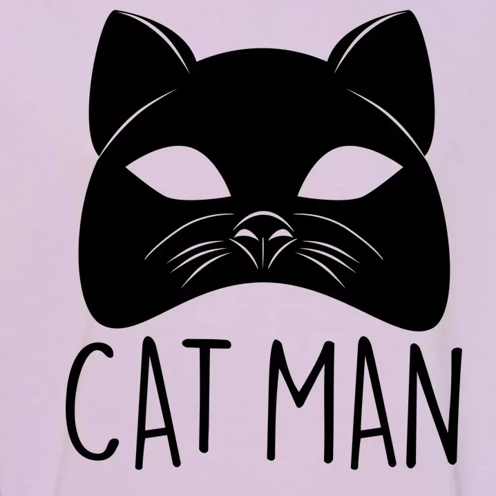 Cat Man Superhero Mask Cat Lover Fan Garment-Dyed Sweatshirt