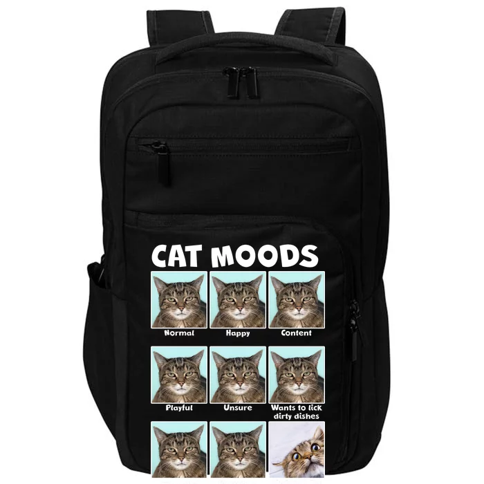 Cat Moods Funny Meme Impact Tech Backpack