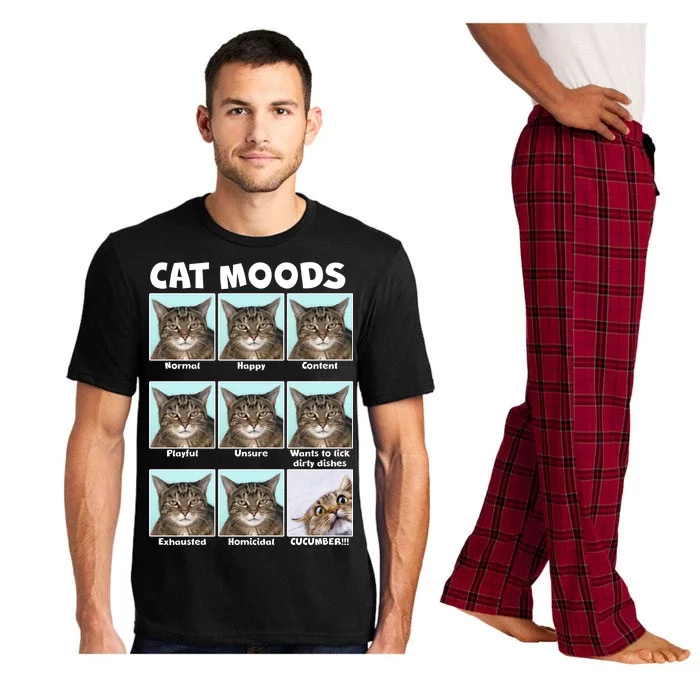 Cat Moods Funny Meme Pajama Set