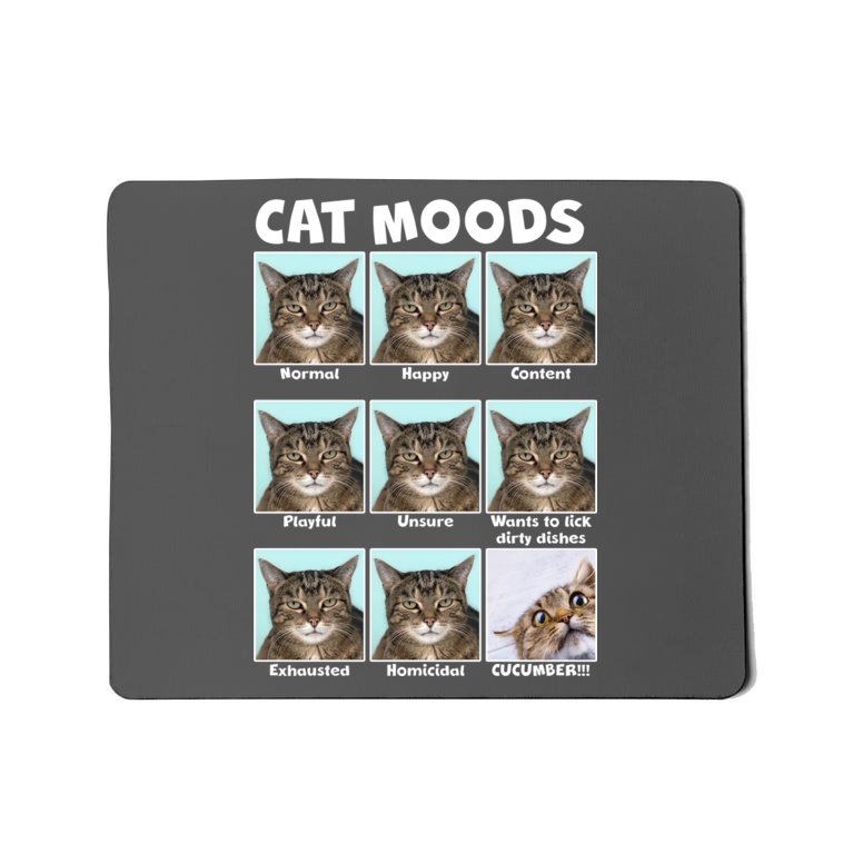 Cat Moods Funny Meme Mousepad