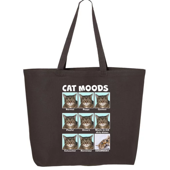 Cat Moods Funny Meme 25L Jumbo Tote