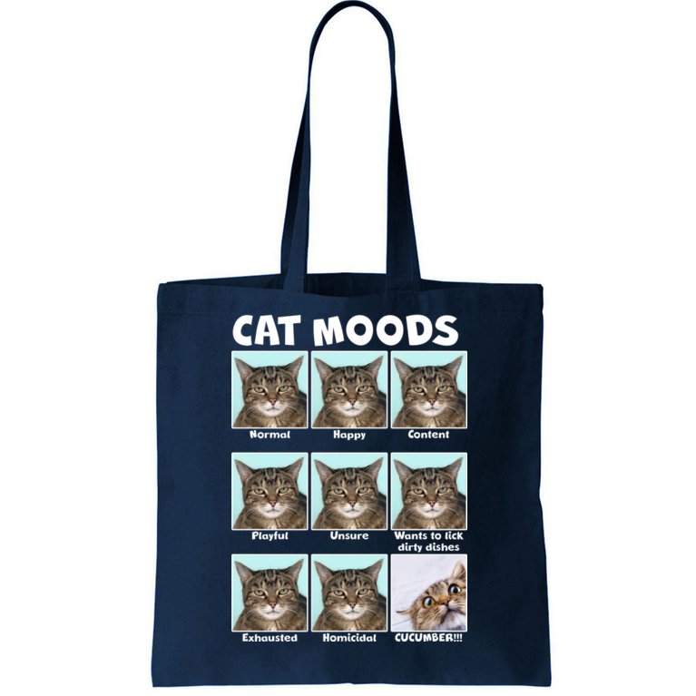 Cat Moods Funny Meme Tote Bag