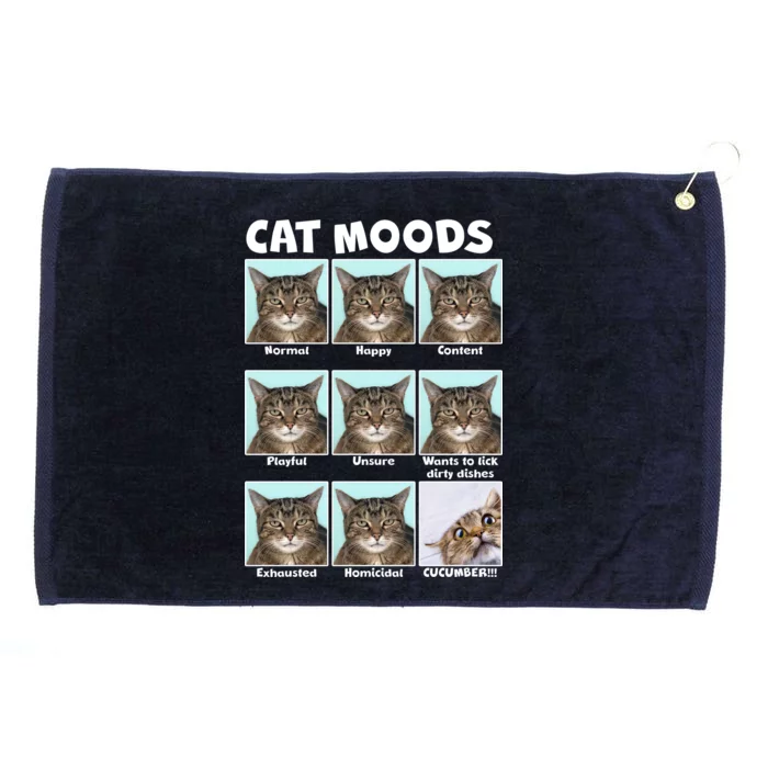 Cat Moods Funny Meme Grommeted Golf Towel