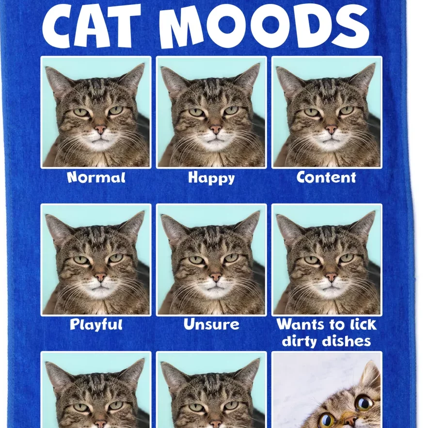 Cat Moods Funny Meme Platinum Collection Golf Towel