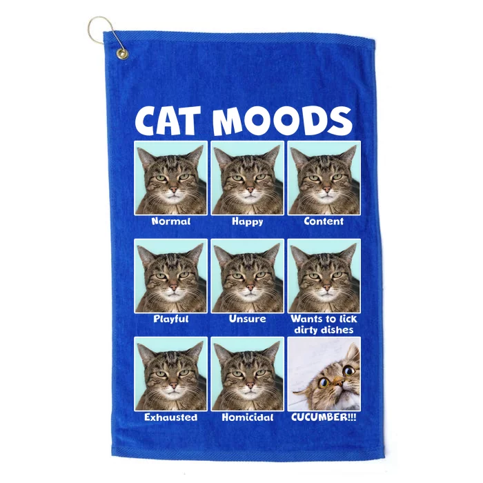 Cat Moods Funny Meme Platinum Collection Golf Towel