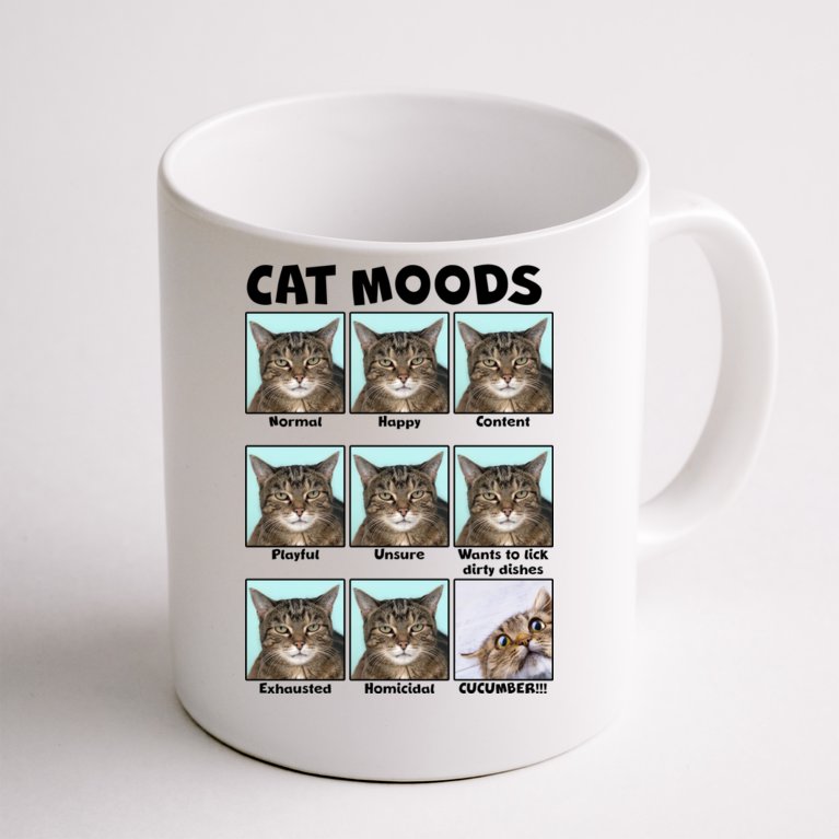 Cat Moods Funny Meme Coffee Mug