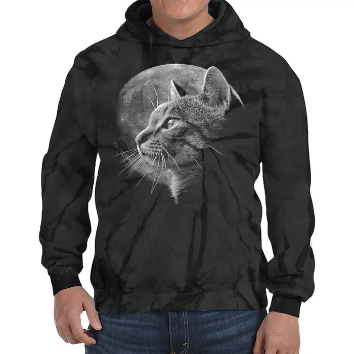 Cat Moon Tie Dye Hoodie