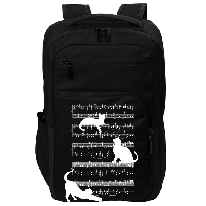 Cat Music Note Sheet Impact Tech Backpack