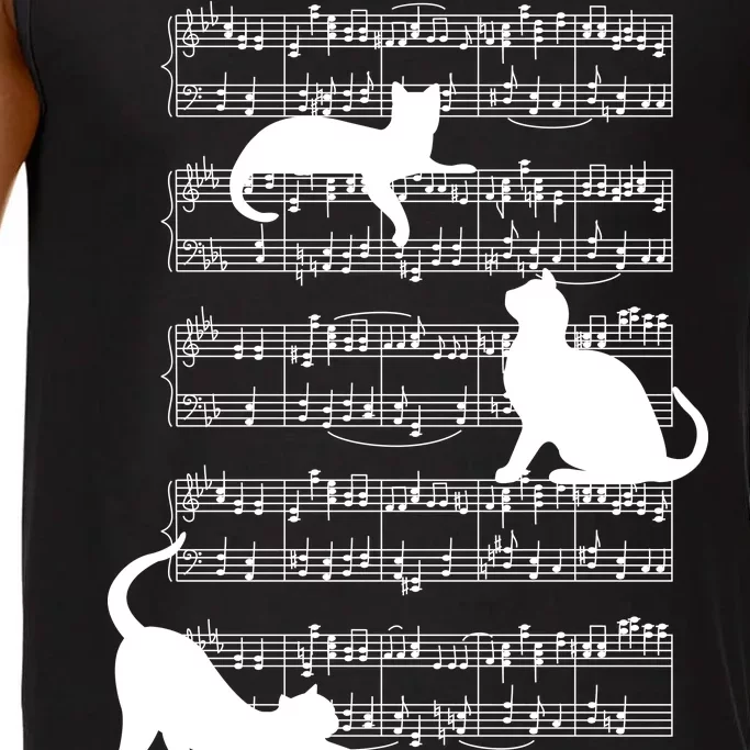 Cat Music Note Sheet Comfort Colors® Tank Top