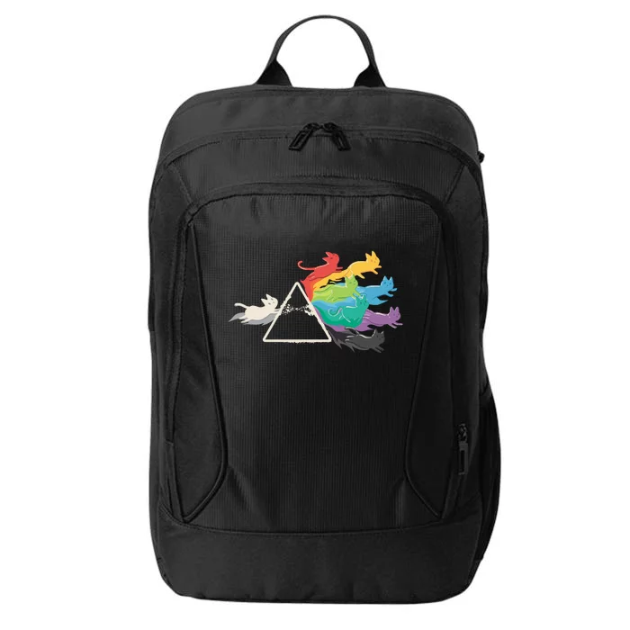 Cat Rainbow Prism City Backpack