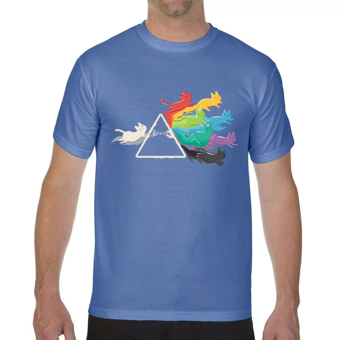 Cat Rainbow Prism Comfort Colors T-Shirt