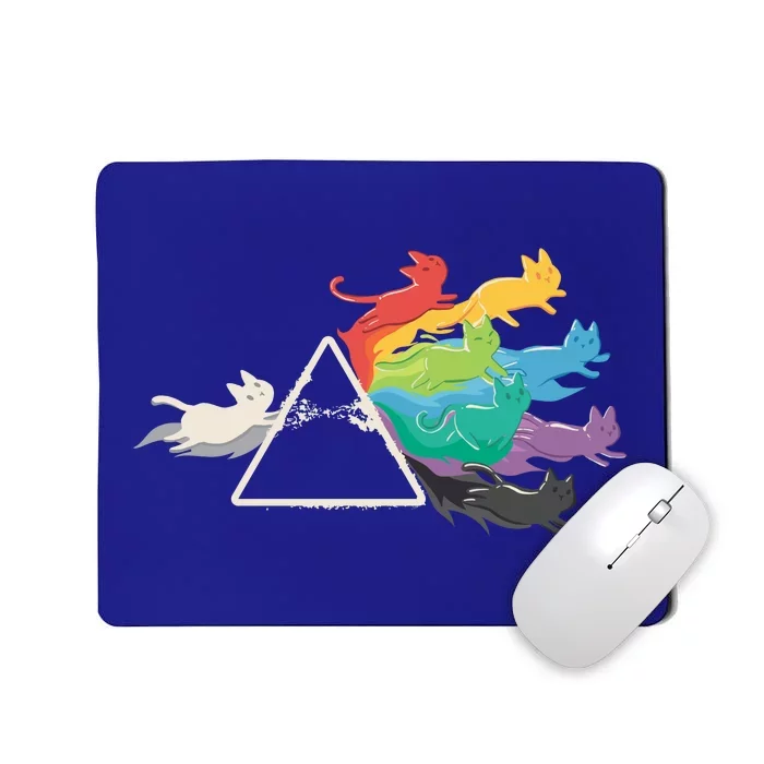 Cat Rainbow Prism Mousepad