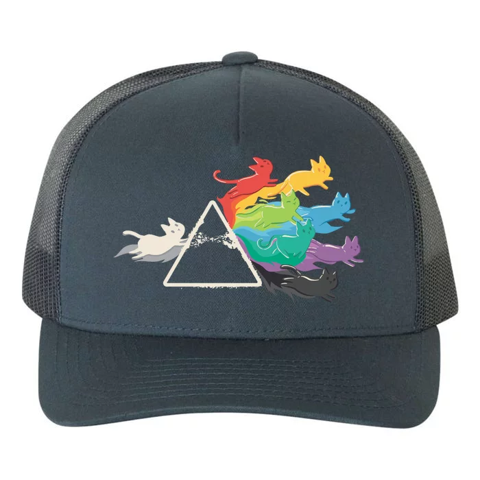 Cat Rainbow Prism Yupoong Adult 5-Panel Trucker Hat